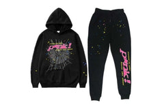 Sp5der P*NK Tracksuit Black