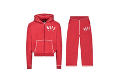 Exclusive Red Zipper Nofs X Trapstar Tracksuit