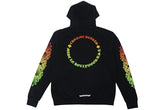 Chrome Hearts Floral Sleeve Gradient Made In Hollywood Zip Up Hoodie Black