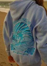 Everything Comes in Waves Hoodie in Blue