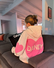 Big Heart Oversized Lux Hoodie in Heather Gray