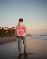 Big Heart Oversized Lux Hoodie in Heather Gray