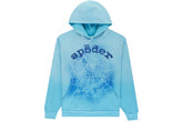 Sp5der OG Web V2 Spray Hoodie Light Blue