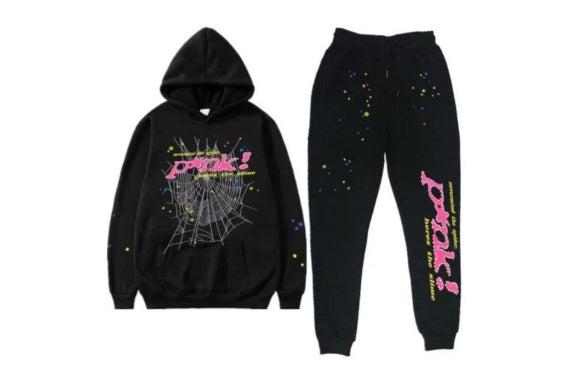 Sp5der P*NK Tracksuit Black