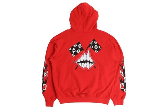 Chrome Hearts x Matty Boy Flames Hoodie Red