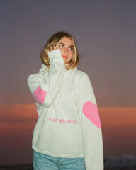 Big Heart Oversized Lux Hoodie in Heather Gray